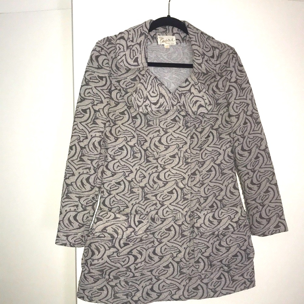 Vintage Capriel Grey Lightweight Pea-Coat